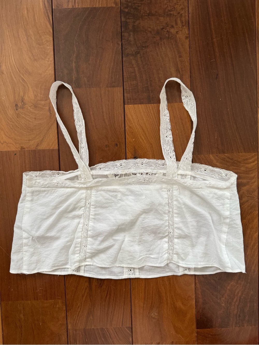 Reformation White Lace-Trim Square Neck Cami - Picture 4 of 5